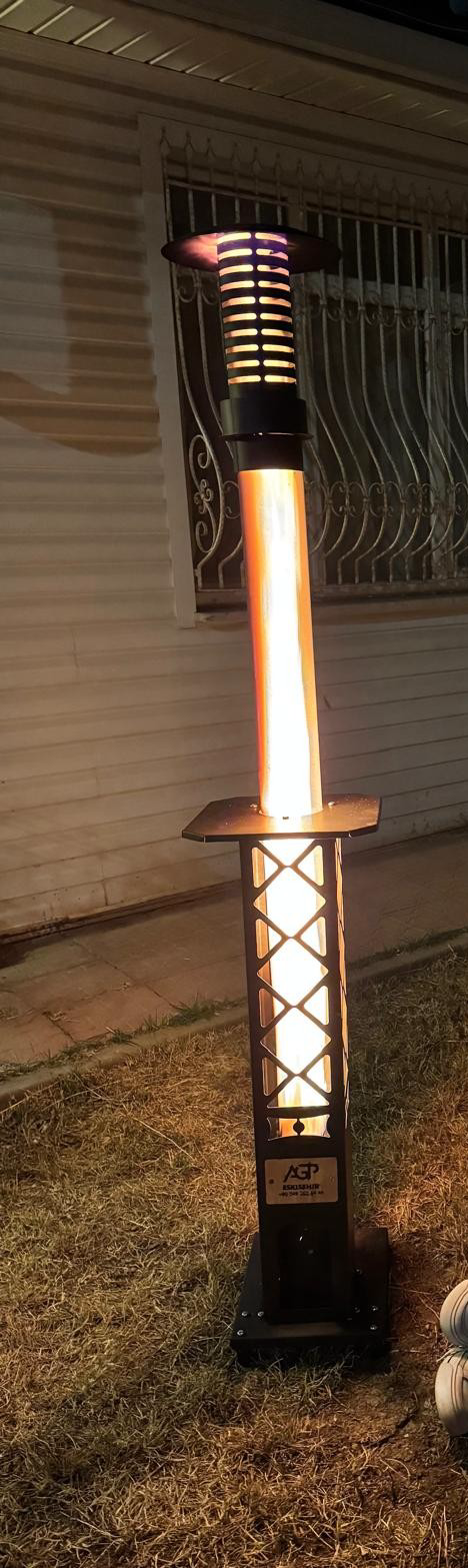 Tekerlekli Roket Pelet Soba 120cm